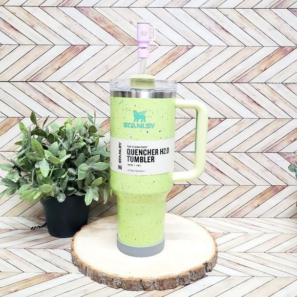 Stanley Quencher Flowstate H2.0 Citron Speckle Tumbler Paint Splatter NWT - Picture 1 of 5
